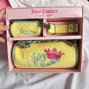 Juicy Couture Yellow Barrel Bag Set